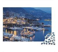 Harbor Night Lights Puzzle 1000 Pezzis Materiale Riciclato Coastal Evening Puzzles for Ragazzi e Ragazze Ages 6 Years Up Divertente And Sfidante Famiglia Game Activity 70x50cm/1000pcs