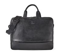 Harbour 2nd City Lights Valigetta Vera Pelle 40 cm Vano porta PC nero