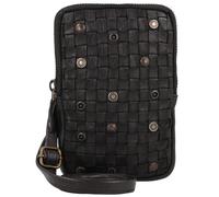 Harbour 2nd Custodia per cellulare in pelle Soft Weaving 11 cm nero