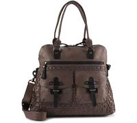 Harbour 2nd Urban Poets Alexandra-Up Borsa a spalla Vera Pelle 29 cm grigio