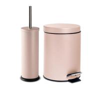 Harbour Housewares 2 pezzi 3 litri Bagno Pedal Bin & Scopino Set - Matte Rosa