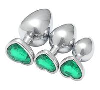 Hard A Forma Di Cuore Strass Verde Hip Trainer Accessorio, Superficie Liscia Per Un Facile Uso, Accessorio Regolabile, Regalo Di Coppia