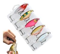 Hard Baits, Esca Compatta per Acqua Salata, 5 Esche Artificiali Per Fiume Torrente Stagno Lago