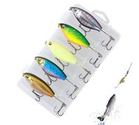 Hard Baits per Persico Trota | Esca da Pesca Realistica con Swimbait | 5 Esche Realistiche per Acqua e Salata Fiume Lago Torrente