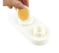 Hard Boiled Egg Cutter, taglierina in acciaio per uova sode, 2 in 1, lavabile in lavastoviglie, per pomodoro, frutta, funghi, ciliegia, banana, colazione, ristorante