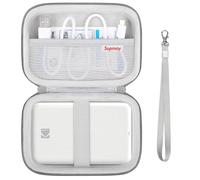 Hard Carrying Case for Kodak Step Color Instant Photo Printer, Wireless Bluetooth Portable Smartphone Printer, Mesh Pocket for USB Cable, Zink Photo Paper, Grey