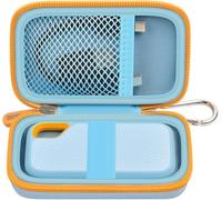 Hard Case Compatible with SanDisk 500GB/ 1TB/ 2TB/ 4TB Extreme Portable SSD - Up to 1050MB/s - USB-C, USB 3.2 Gen 2 - External Solid State Drive. Carrying Travel Holder for USB Cables -Blue (Box Only)