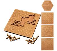 Hard Difficult Wooden Jigsaw Puzzles For Adults, Puzzle Con Vassoio Frattale, Giocattolo Puzzles Con Geometria In Legno, Pensiero Inverso Portatile Impossibile Sfidando Puzzle Senza Immagine