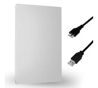 Hard disk esterno da 500 GB HDD da 6,3 cm, per archiviazione dati esterni, tascabile, USB 3.0, compatibile con PC, Mac, laptop, PS3, PS4, colore: argento