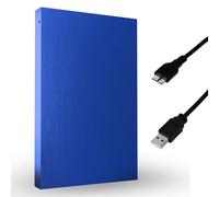 Hard disk esterno da 500 GB HDD da 6,3 cm, per archiviazione dati esterni, tascabile, USB 3.0, compatibile con PC, Mac, laptop, PS3, PS4, colore: blu