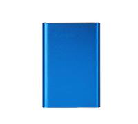 Hard disk esterno portatile USB 3.0 da 1 TB, 6,3 cm, alloggiamento compatto in metallo, trasferimento dati ad alta velocità, blu, per PC e laptop