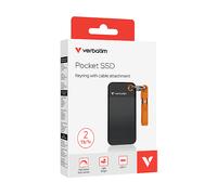VERBATIM 32197 - Verbatim Pocket SSD mit Schlüsselring, 2TB Schwarz/Orange