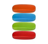 Hard glasses cases, 4-piece set, well-sized with easy-to-open spring switches