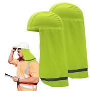 Hard Hat Sun Shade 16.54x8.66 Inches | Reflective Hat Neck Shade Sun Protector | Breathable HardHat Liner, 2Pcs Quick Dry Neck Shades For Construction Use