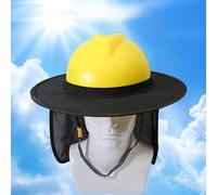 Hard Hat Sun Shade - High Visibility Mesh Neck Shade And Full Brim Visor | UV Protection Hard Hat Accessory For Construction Outdoor Work Safety Gear Men Women