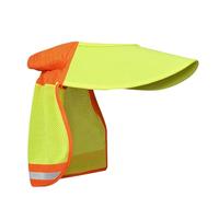 Hard Hat Sun Shield with Mesh Sunshade | High Visibility Neck Sun Shield for Outdoor Work | Breathable Reflective Sun Protection for Construction and Night Safety and Outdoor Use