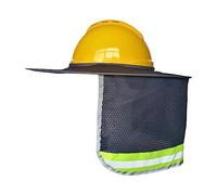 Hard Hats - Parasole con striscia riflettente larga | Parasole in rete protettiva per collo a tesa per casco di sicurezza accessorio HardHats