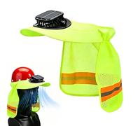Hard hatWith Fan - Adjustable Size Cooling Safety Helmet, Portable Ventilated Work Hat| Solar Fan Hard hatfor Construction Workers, Breathable Protective Helmet for Roofing Mining Warehouse