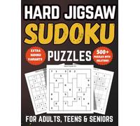 Hard Jigsaw Sudoku Puzzle Book: 500+ Challenging Puzzles for Adults with Killer, Diagonal, Even-Odd, Hyper & Samurai Variants