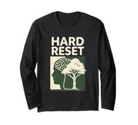 Hard Reset Natura Cervello Consapevolezza della Salute mentale Maglia a Manica