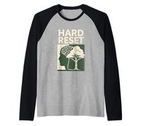 Hard Reset Natura Cervello Consapevolezza della Salute mentale Maglia con Maniche Raglan