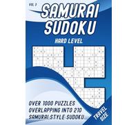 Hard Samurai Sudoku Puzzles: 210 Travel Sized Brainteasers for Adults