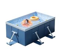 Hard Shell Folding Swimming Pool, Non-Inflatable Kiddie Pool, Sturdy PVC Design, Portable and Easy Storage, For Kids, Adults, Pets, Backyard, Summer Water Play, Multiple Sizes