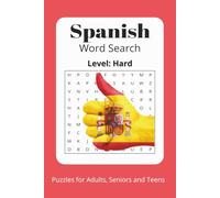 Hard Spanish Word Search Puzzle Book: Word Searches with Easy to Read Print about, Spanish, Language, Spanish Level Hard, and More - 6x9 inches, 110 ... Gift for Vacations, Holidays and Free Times.