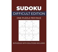 Hard Sudoku Puzzle Book for Adults: Hard Sudoku Puzzle Book for Adults: 55 Expert-Level Challenges for the Serious Solver | Help with Reducing Screen ... | 6x9 Inches, 110 Pages | Solutions Included