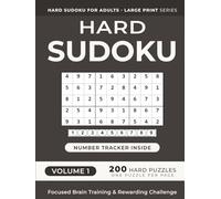 Hard Sudoku Puzzle Book for Adults -- Volume 1: 200 Challenging Puzzles for Experienced Solvers | One Puzzle Per Page | Large Print
