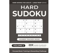 Hard Sudoku Puzzle Book for Adults -- Volume 2: 200 Challenging Puzzles for Experienced Solvers | One Puzzle Per Page | Large Print