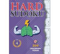 hard sudoku puzzles for adults: 200 Hard Sudoku Puzzles - Fun and Hard Challenges in Large Print with Big Spaces and Answers Inside - Vol 4