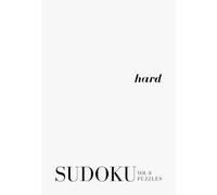 Hard Sudoku - The White Series: Pretty Minimal Travel Size Sudoku A5