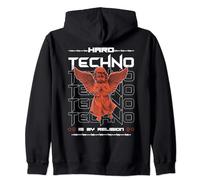 Hard Techno è la mia religione Angel Raver Dark Techno Felpa con Cappuccio