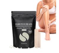 Hard Wax Beads, Wax for Hair Removal, 100 g Easy Smooth Natural Hair Remover with 2 sticks, Ideal for Women and Men, Underarm, Armpit, Face and Face Areas, Professional Quality