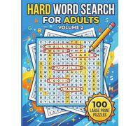 Hard Word Search for Adults Volume 2: 100 Extra Challenging Large Print Puzzles | Difficult Word Find with Diagonal and Reverse Words | Brain Training for Adults and Seniors