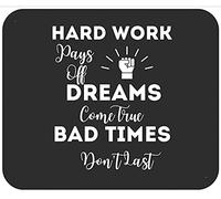 Hard Work Pays off Dreams Comes True Motivation Tappetino Scrivania Portatile Mousepad Antiscivolo Tappetino per Mouse for Accessori Scrivania Laptop Casa 25X30Cm