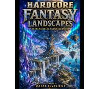 Hardcore Fantasy Landscapes: Extreme Detail Coloring Book Featuring Crystal Kingdoms, Floating Islands, Enchanted Forests and Epic Fantasy Worlds