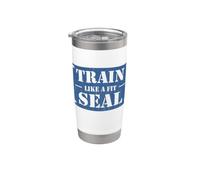 Hardcore Fitness - Allenati come un design ispirato al sigillo in forma Bicchiere termico in acciaio inox doppia parete