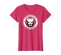 Hardcore Hardstyle Gabber Satana Cane Demoniaco T-Shirt Maglietta, Donna, Rosso mélange, XXL