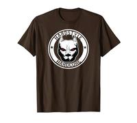 Hardcore Hardstyle Gabber Satana Cane Demoniaco T-Shirt Maglietta, Uomo, Marrone, XL
