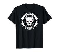 Hardcore Hardstyle Gabber Satana Cane Demoniaco T-Shirt Maglietta, Uomo, Nero, M