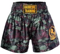 Hardcore Training Classic Muay Thai Pantaloncini Uomo Fight Shorts Nero Bianco Rosso Blu Camo Kickboxing Boxe Combattimento MMA Sparring