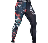 Hardcore Training Compression Pants Men Pantaloni a Compressione Uomo Leggings Yoga Fitness Palestra MMA BJJ Boxe Grappling No Gi (IT, Testo, M, Regular, Regular, Black/Blue)