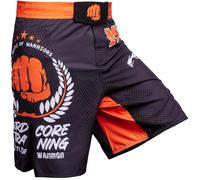 Hardcore Training Fighters Club Fight Shorts Uomo Pantaloncini da Combattimento Arti Marziali MMA BJJ Boxe Muay Thai Grappling Fitness No Gi (Graphite Black, M)