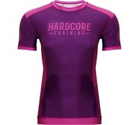 Hardcore Training Neocamp Rash Guard Uomo Maglietta a Compressione MMA BJJ Arti Marziali Boxe Fitness Grappling No Gi (IT, Testo, 3XL, Regular, Regular, Violet)