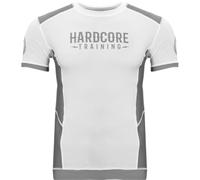 Hardcore Training Neocamp Rash Guard Uomo Maglietta a Compressione MMA BJJ Arti Marziali Boxe Fitness Grappling No Gi (IT, Testo, M, Regular, Regular, White)