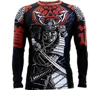 Hardcore Training Rash Guard Uomo Maglietta a Compressione MMA BJJ Arti Marziali Boxe Fitness Grappling No Gi