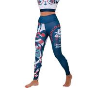 Hardcore Training Thor Leggings Compressione Donne Fitness Boxing Grappling BJJ Pants Yoga (IT, Testo, M, Regular, Regular, White Light Blue)