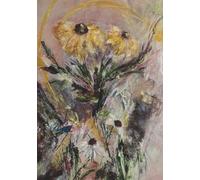 Hardcover Foral Notebook: Executive Size, Original Art Print Cover Design